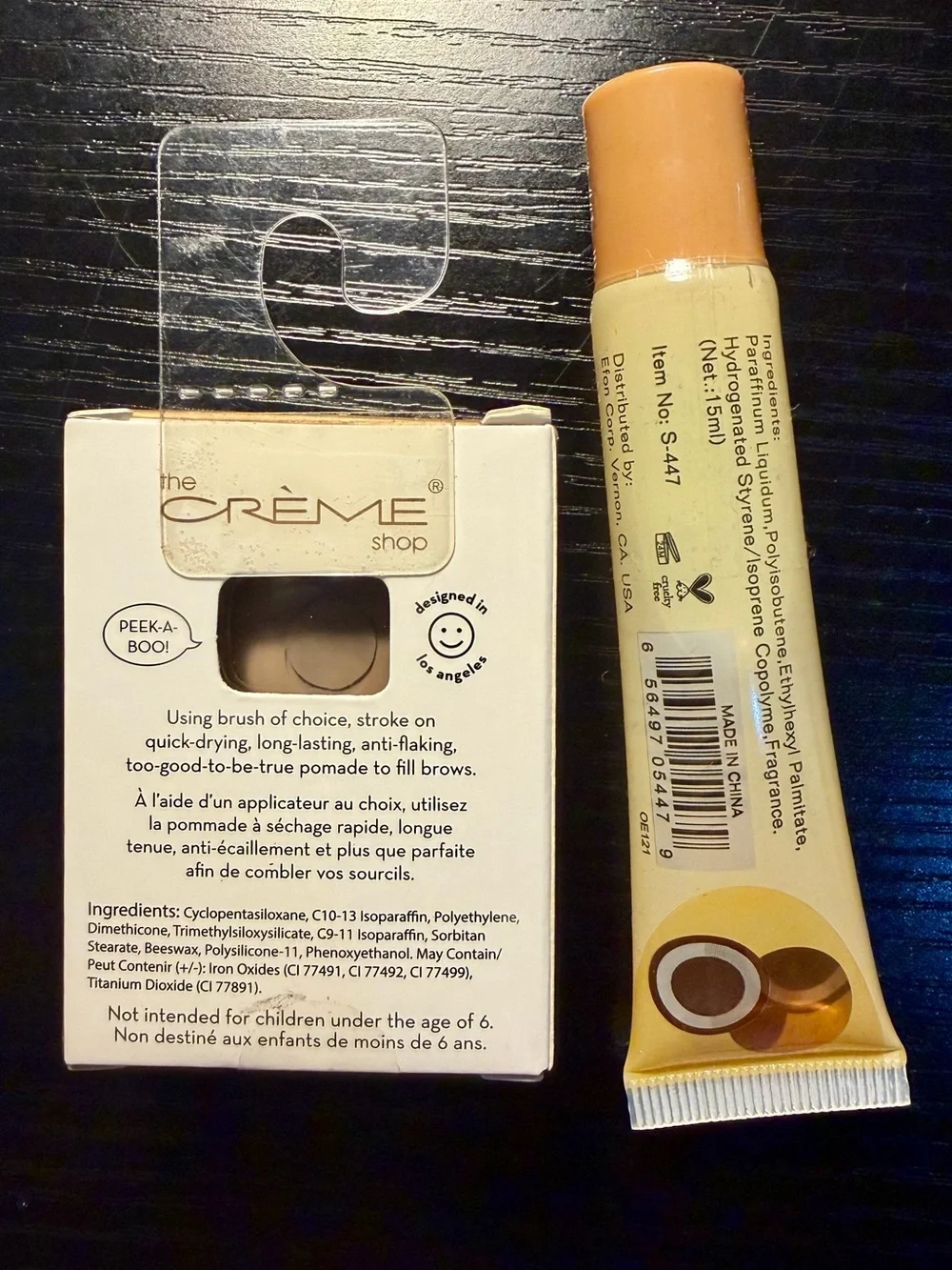The Crème Shop Blonde Brow Pomade & Coconut Lip Gloss Set NIB 🌸